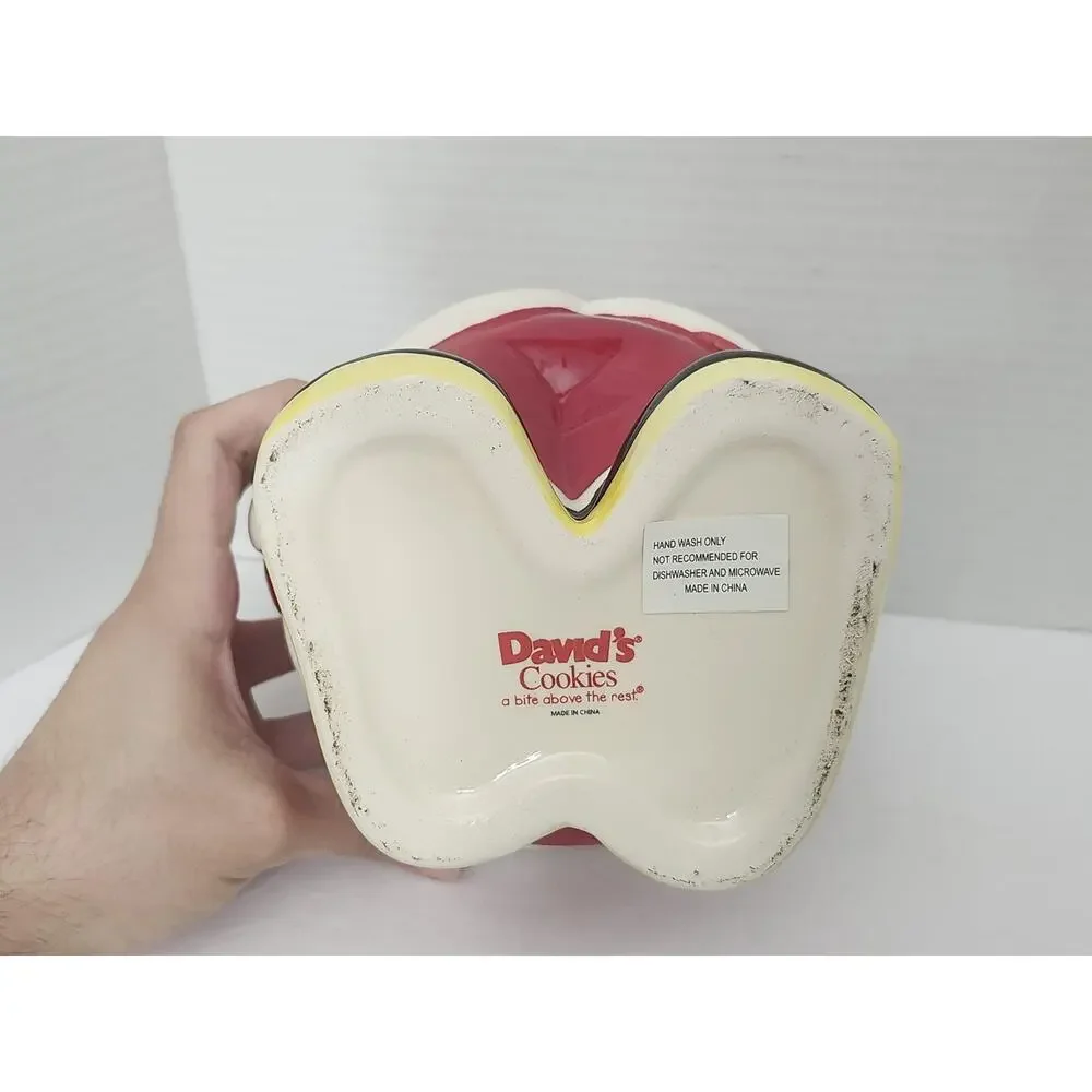 David's Cookies Jolly Santa Claus Christmas Present Ceramic Cookie Jar